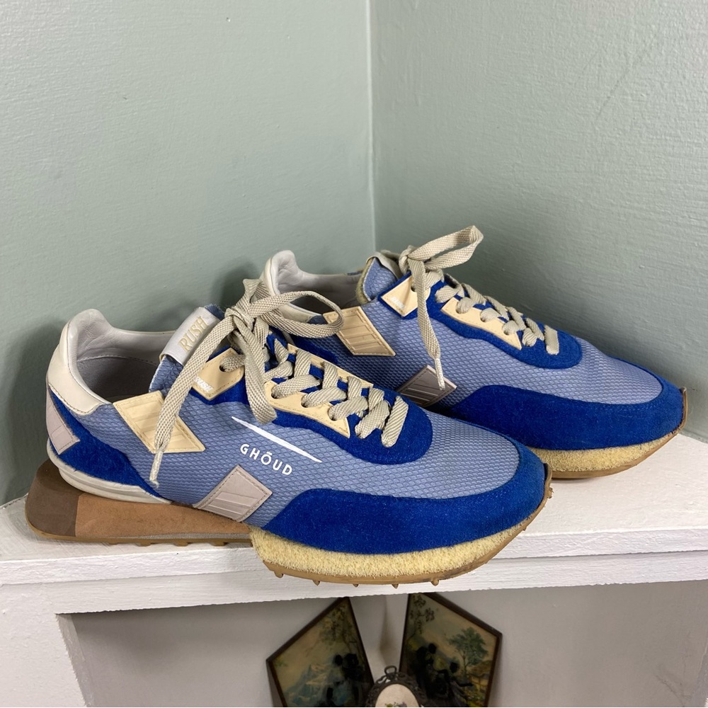 Women’s Ghoud Rush Grove Ocean Blue Sneakers Shoes Italy Sz 39 /8US Chunky Suede